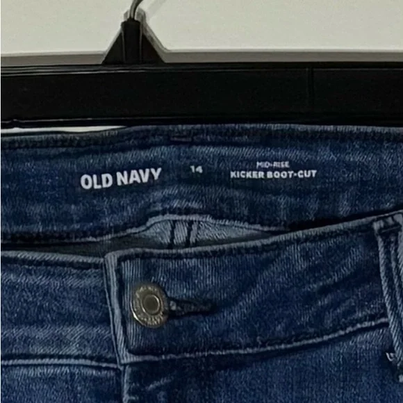 MID-RISE KICKER BOOT CUT Blue Jeans-Sz 14-Medium Wash-Old Navy - Picture 5 of 5